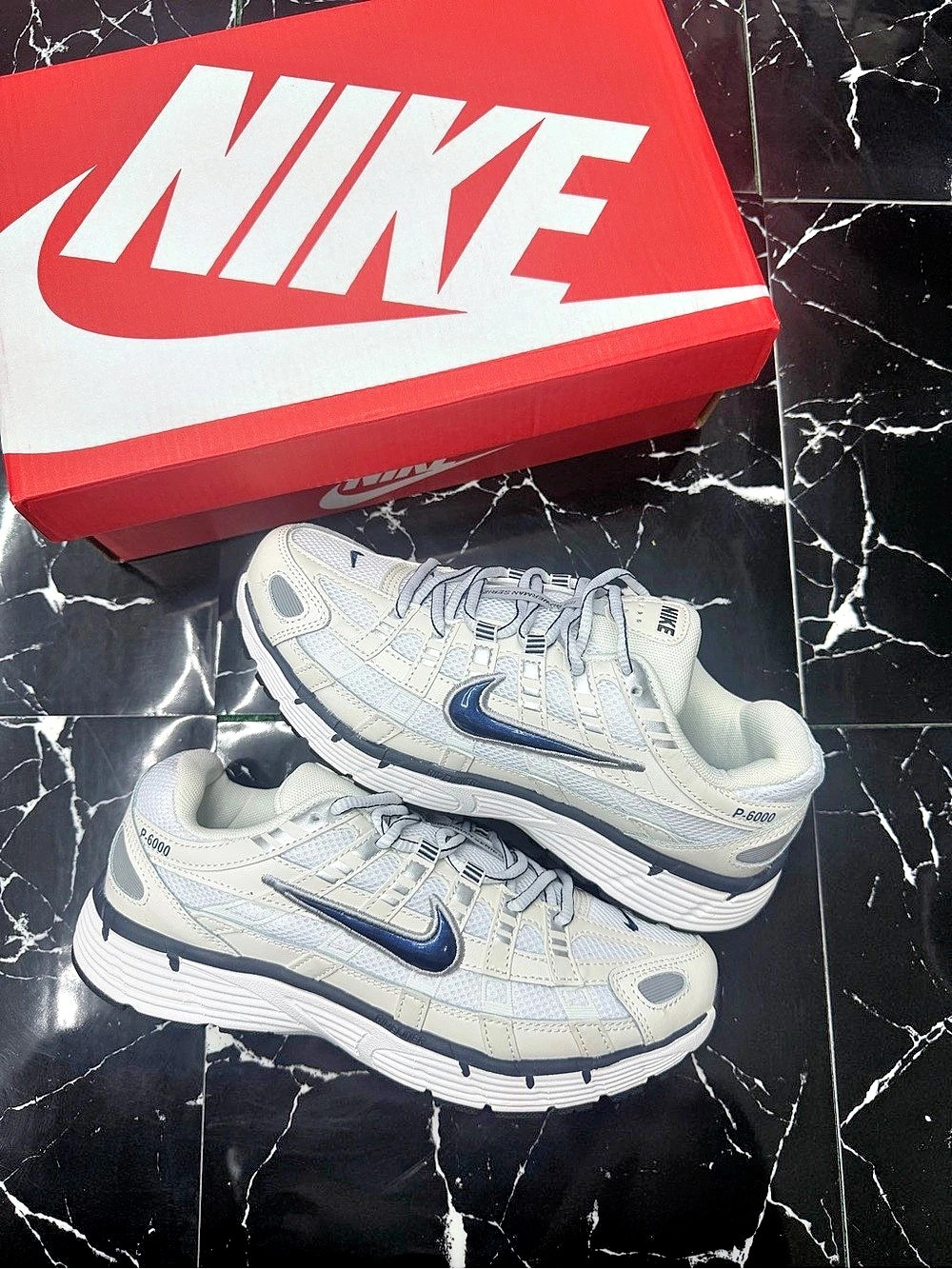 Nike P-6000 White Navy